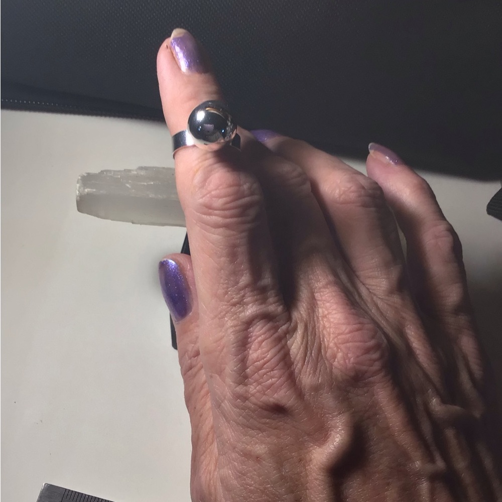 Statement Sterling Silver Ball Ring - image 4